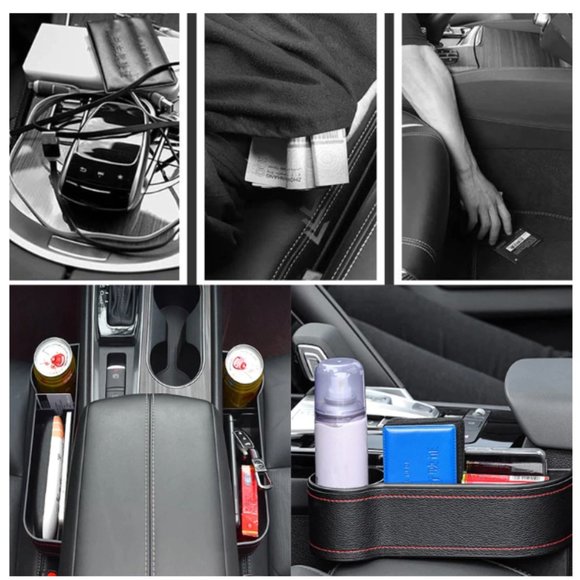 🌸4/$20🌸 NEW Black Plastic Left Seat Side Storage Box For Vehicle - Picture 4 of 10